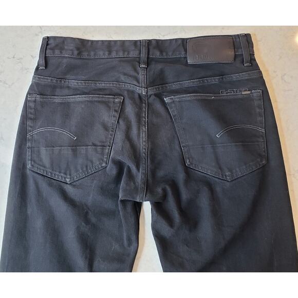 G-STAR RAW 3301 Loose Jeans Slim Straight Leg Black Dark Wash Men's **Size 34W** - Picture 5 of 16